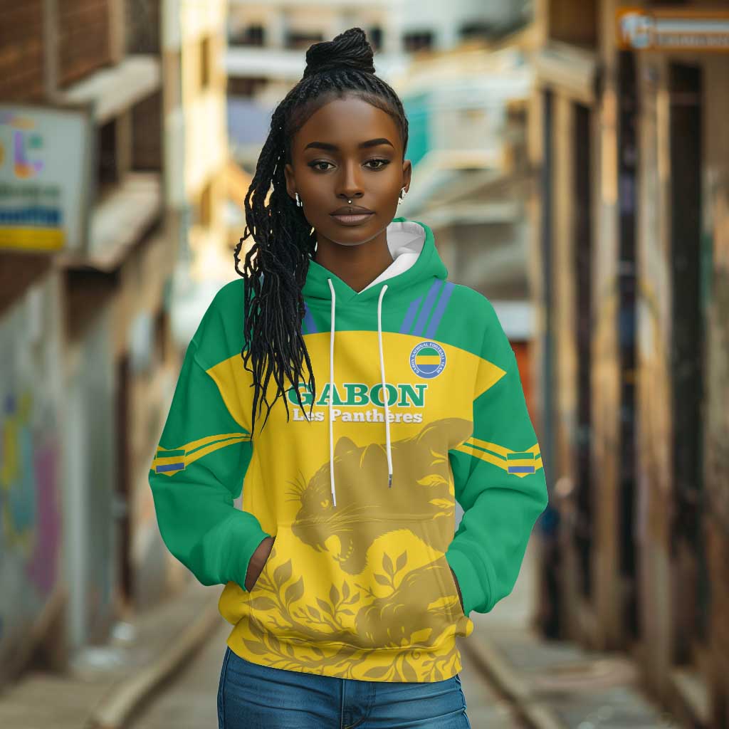 Personalized Gabon Football Hoodie Allez Les Pantheres