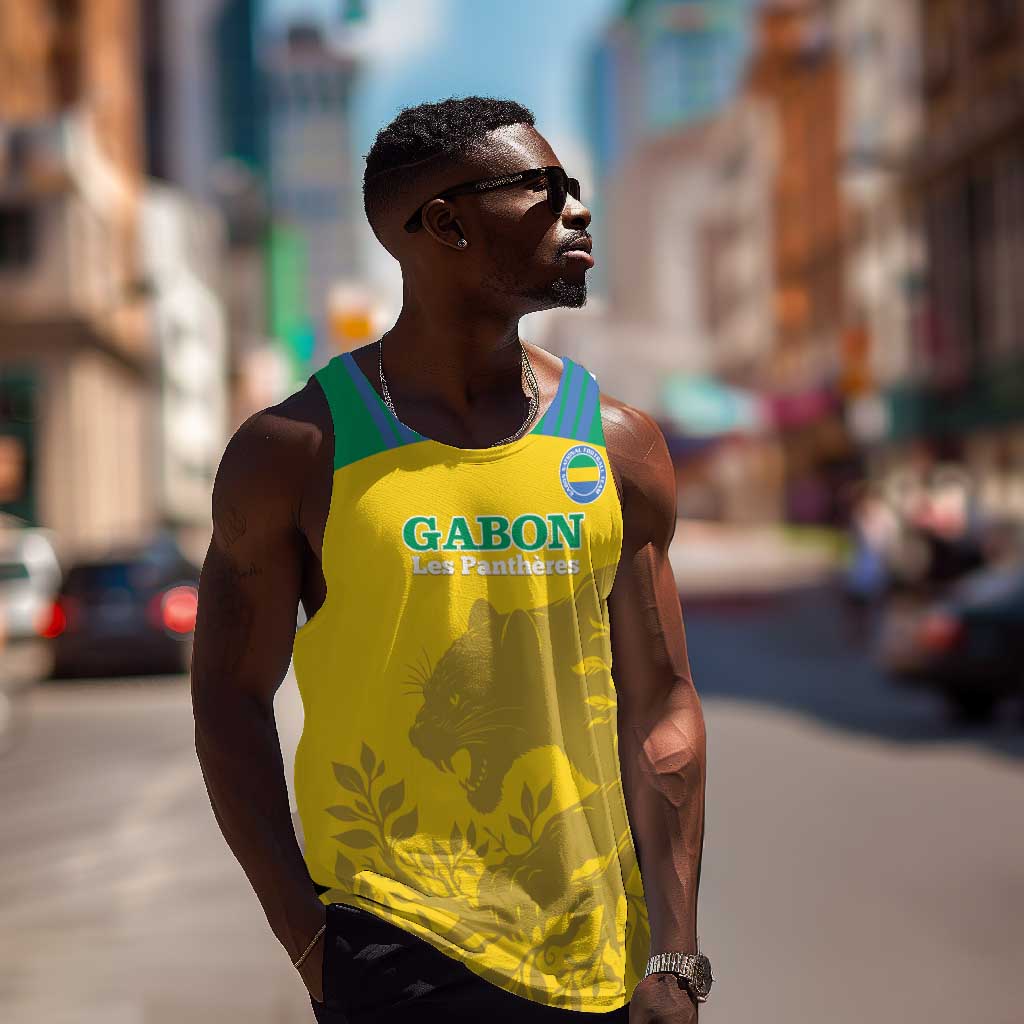Personalized Gabon Football Men Tank Top Allez Les Pantheres