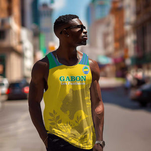 Personalized Gabon Football Men Tank Top Allez Les Pantheres
