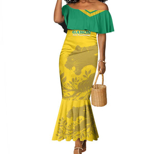 Personalized Gabon Football Mermaid Dress Allez Les Pantheres