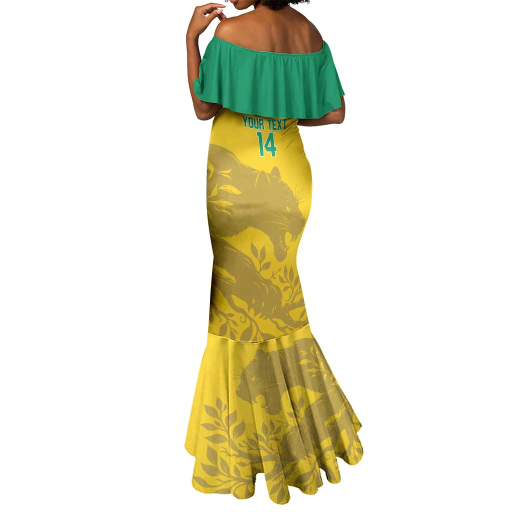 Personalized Gabon Football Mermaid Dress Allez Les Pantheres
