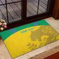 Personalized Gabon Football Rubber Doormat Allez Les Pantheres