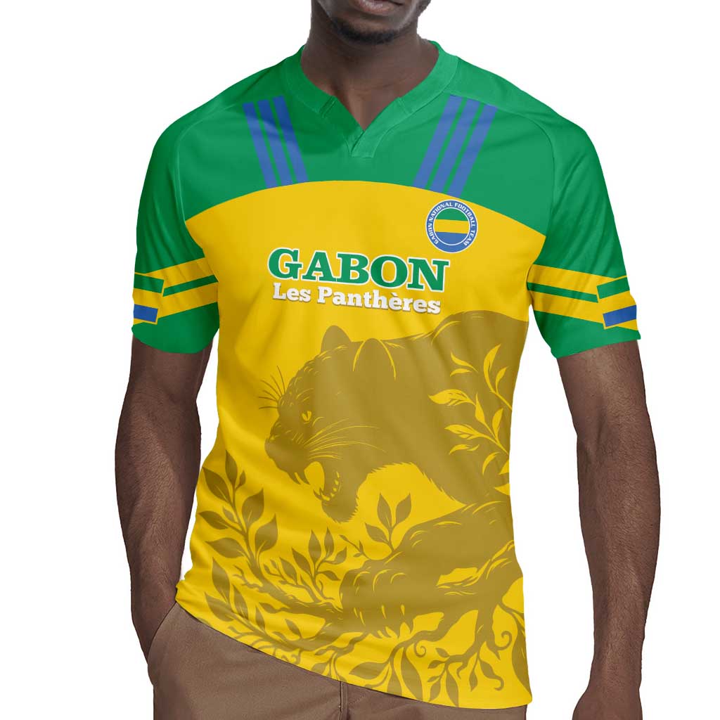 Personalized Gabon Football Rugby Jersey Allez Les Pantheres