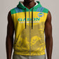 Personalized Gabon Football Sleeveless Zip Hoodie Allez Les Pantheres - African Pride