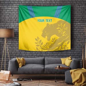 Personalized Gabon Football Tapestry Allez Les Pantheres