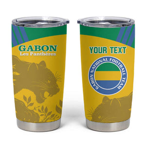 Personalized Gabon Football Tumbler Cup Allez Les Pantheres