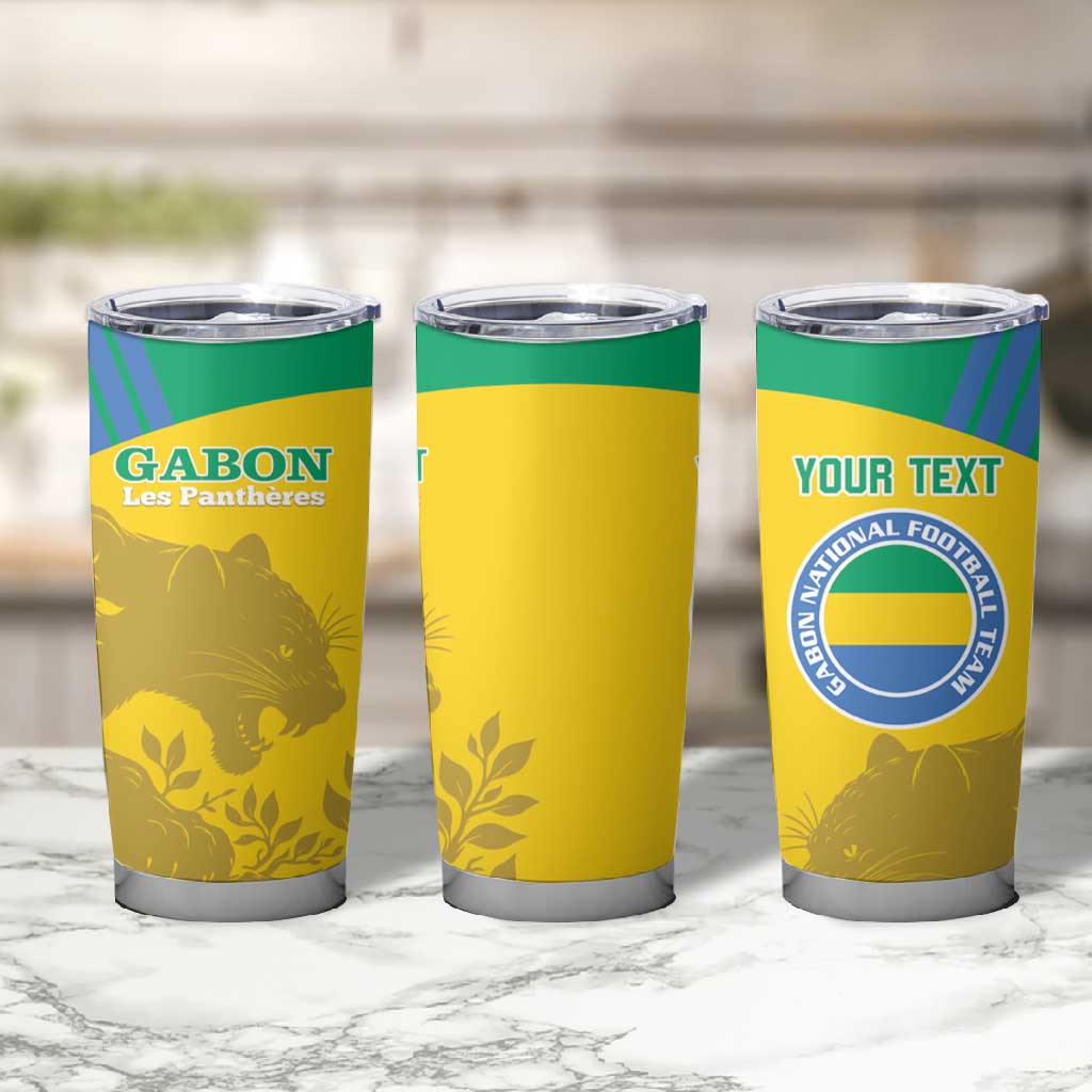 Personalized Gabon Football Tumbler Cup Allez Les Pantheres