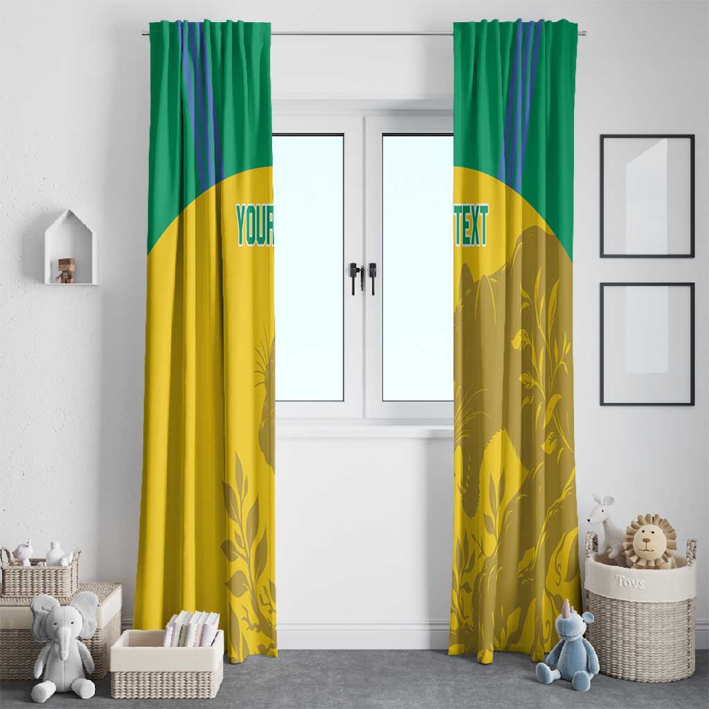 Personalized Gabon Football Window Curtain Allez Les Pantheres