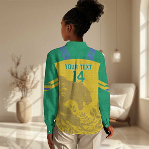 Personalized Gabon Football Women Casual Shirt Allez Les Pantheres LT14