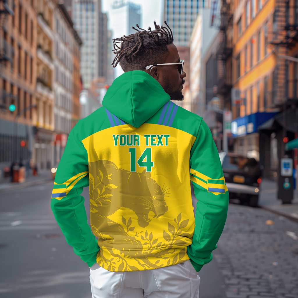 Personalized Gabon Football Zip Hoodie Allez Les Pantheres