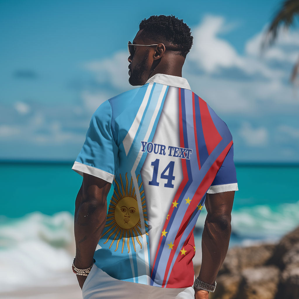 Custom Argentina and Cabo Verde Football 2026 Hawaiian Shirt La Albiceleste Tubaroes Azuis Together