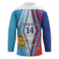 Custom Argentina and Cabo Verde Football 2026 Hockey Jersey La Albiceleste Tubaroes Azuis Together