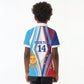 Custom Argentina and Cabo Verde Football 2026 Kid Polo Shirt La Albiceleste Tubaroes Azuis Together