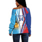 Custom Argentina and Cabo Verde Football 2026 Off Shoulder Sweater La Albiceleste Tubaroes Azuis Together