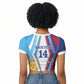 Custom Argentina and Cabo Verde Football 2026 Raglan Cropped T shirt La Albiceleste Tubaroes Azuis Together