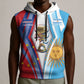 Custom Argentina and Cabo Verde Football 2026 Sleeveless Hoodie La Albiceleste Tubaroes Azuis Together