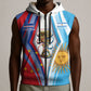 Custom Argentina and Cabo Verde Football 2026 Sleeveless Zip Hoodie La Albiceleste Tubaroes Azuis Together