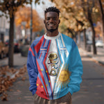 Custom Argentina and Cabo Verde Football 2026 Sweatshirt La Albiceleste Tubaroes Azuis Together