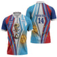 Custom Argentina and Cabo Verde Football 2026 Zipper Polo Shirt La Albiceleste Tubaroes Azuis Together