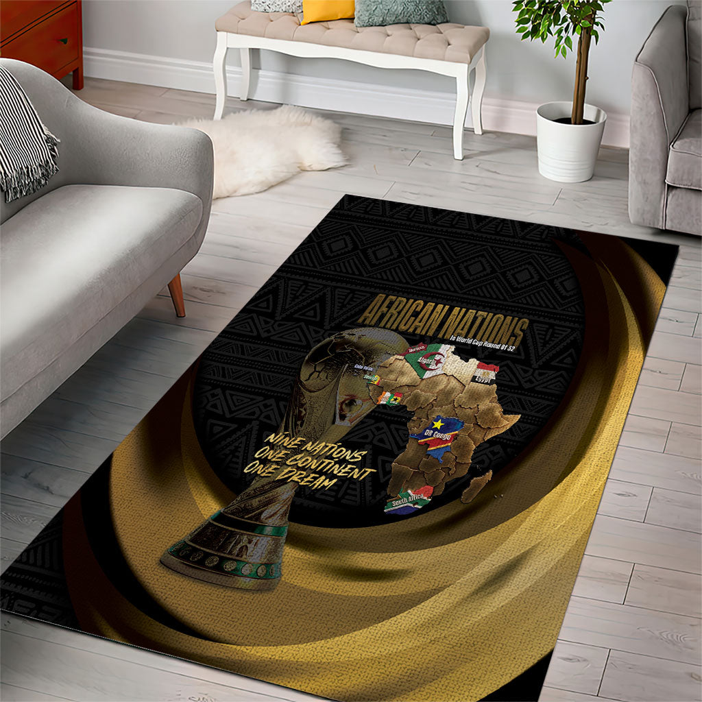 African Nations 2026 World Football Area Rug We All Make History
