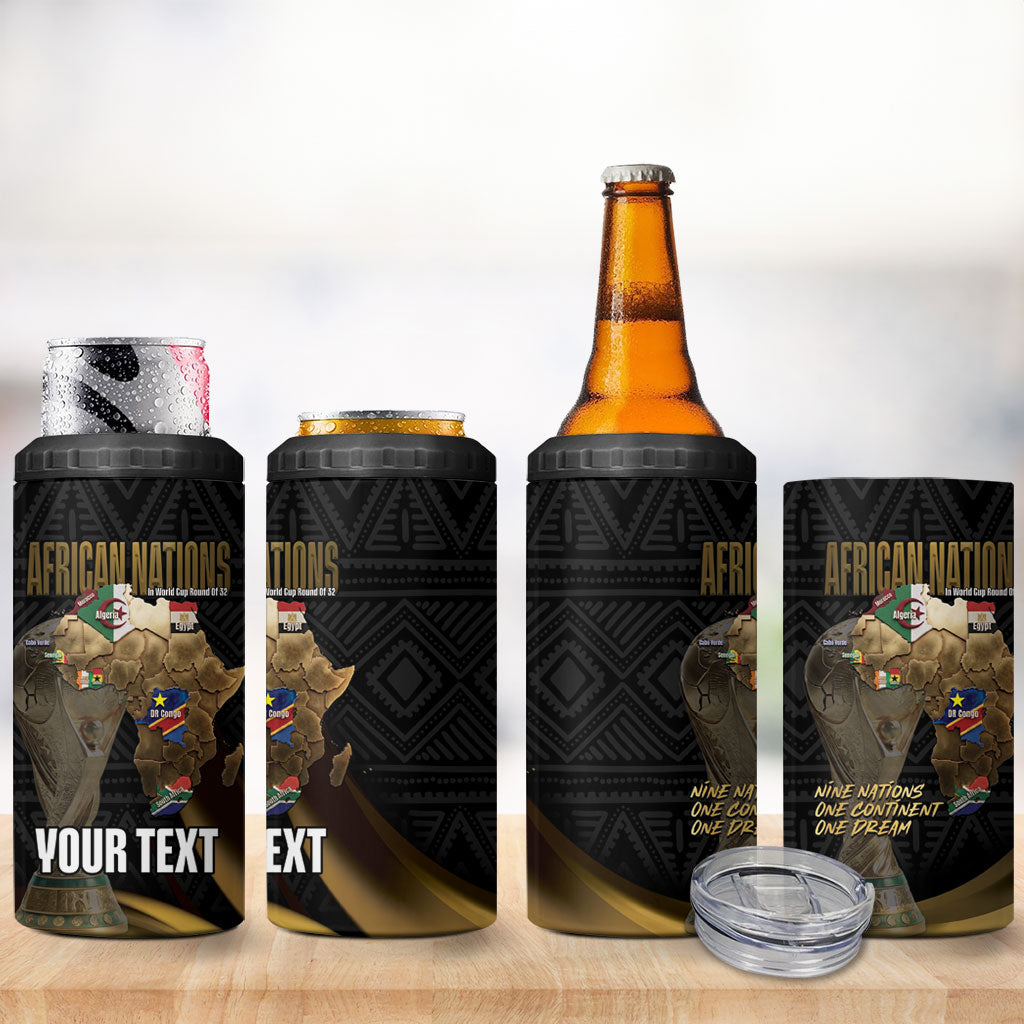 African Nations 2026 World Football Custom 4 in 1 Can Cooler Tumbler We All Make History