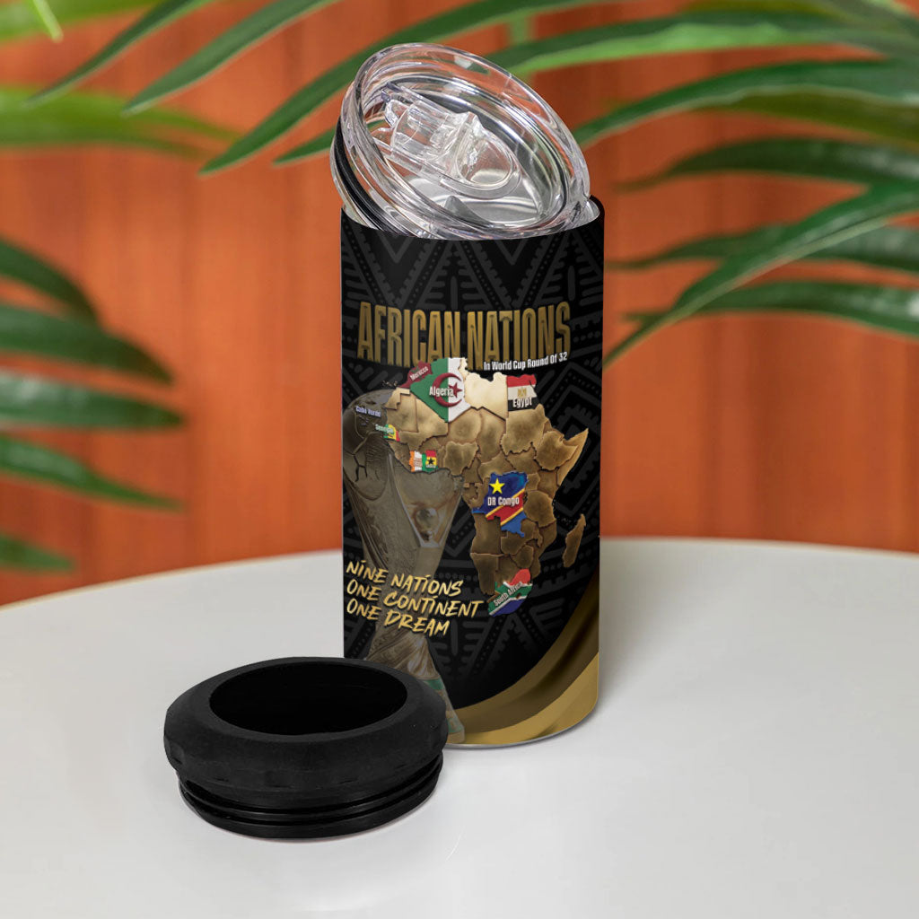African Nations 2026 World Football Custom 4 in 1 Can Cooler Tumbler We All Make History