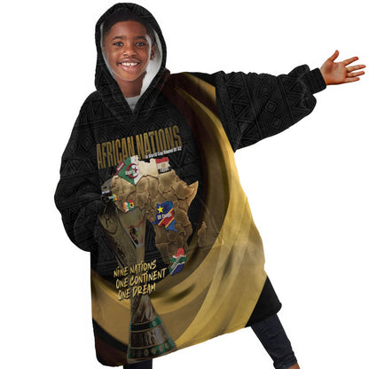 African Nations 2026 World Football Custom Kid Wearable Blanket Hoodie We All Make History