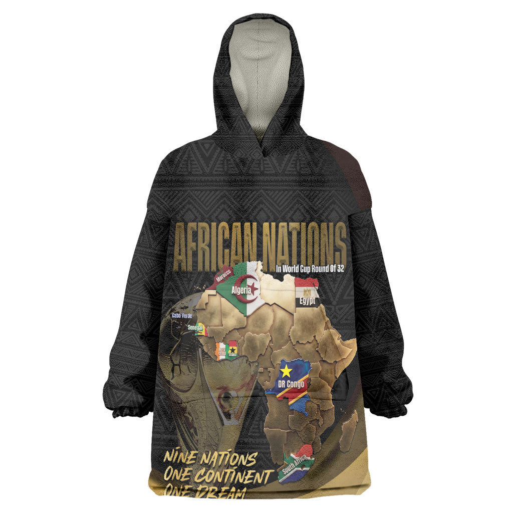 African Nations 2026 World Football Custom Kid Wearable Blanket Hoodie We All Make History