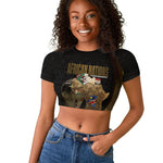 African Nations 2026 World Football Custom Raglan Cropped T shirt We All Make History