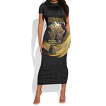 African Nations 2026 World Football Custom Short Sleeve Bodycon Dress We All Make History