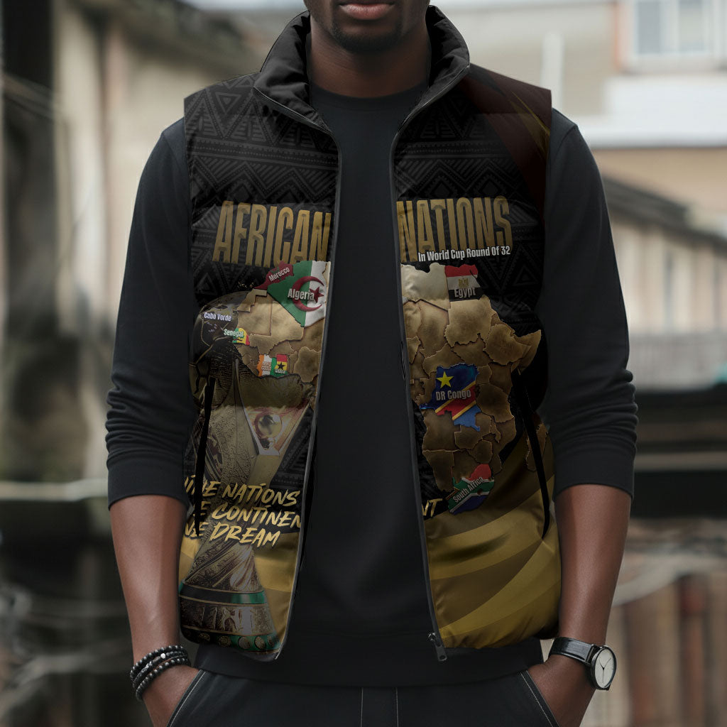 African Nations 2026 World Football Custom Sleeveless Puffer Jacket We All Make History