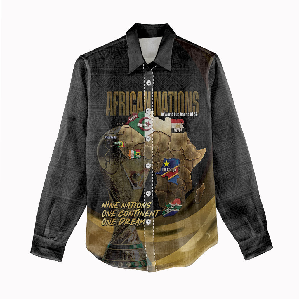 African Nations 2026 World Football Custom Women Casual Shirt We All Make History
