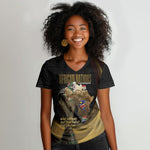 African Nations 2026 World Football Custom Women V-Neck T-Shirt We All Make History
