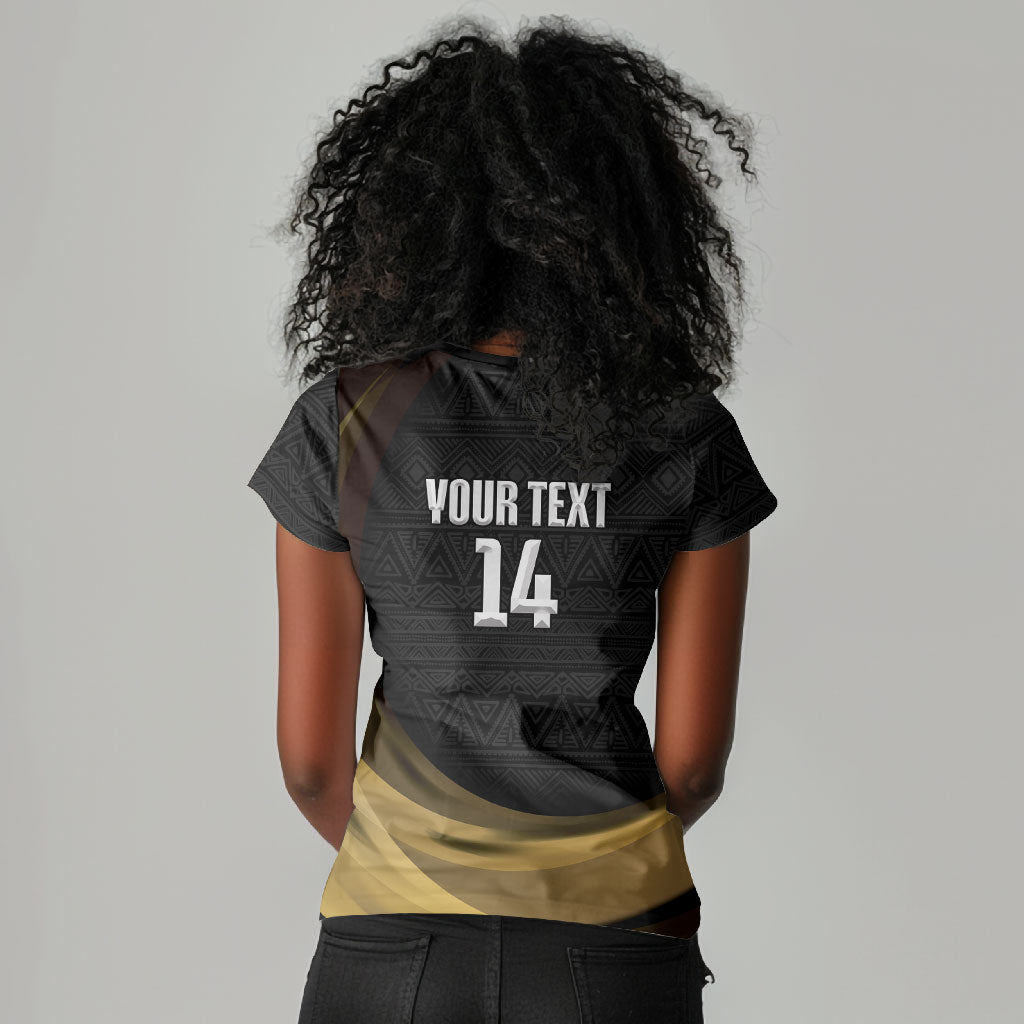 African Nations 2026 World Football Custom Women V-Neck T-Shirt We All Make History