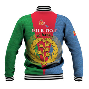 Personalised Eritrea Baseball Jacket Eritrean Map Mix African Pattern Simple Style LT14