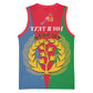 Personalised Eritrea Basketball Jersey Eritrean Map Mix African Pattern Simple Style - African Pride