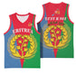 Personalised Eritrea Basketball Jersey Eritrean Map Mix African Pattern Simple Style - African Pride