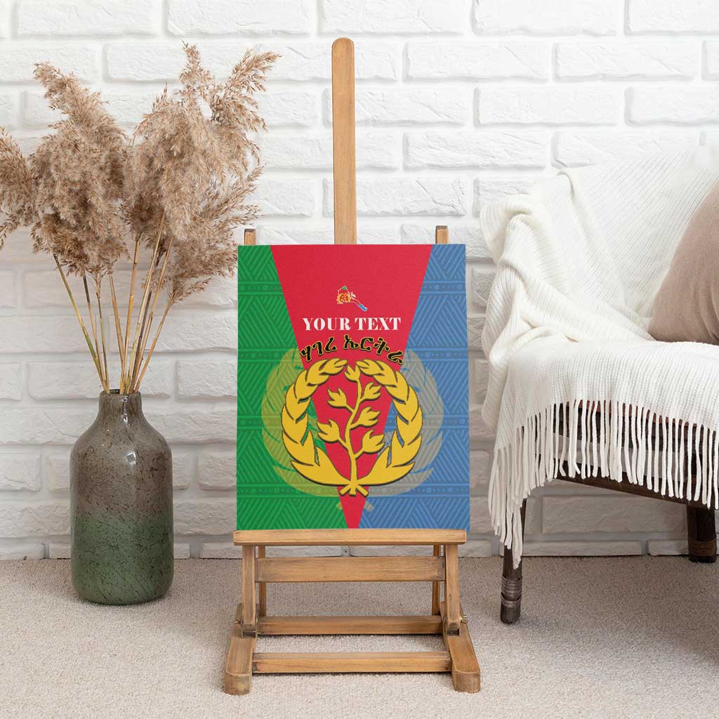 Personalised Eritrea Canvas Wall Art Eritrean Map Mix African Pattern Simple Style