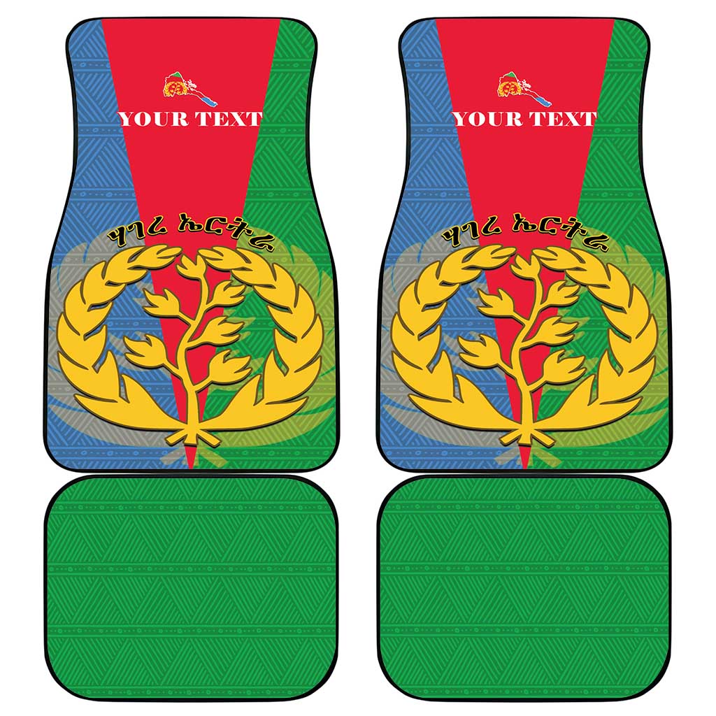 Personalised Eritrea Car Mats Eritrean Map Mix African Pattern Simple Style