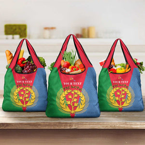Personalised Eritrea Grocery Bag Eritrean Map Mix African Pattern Simple Style