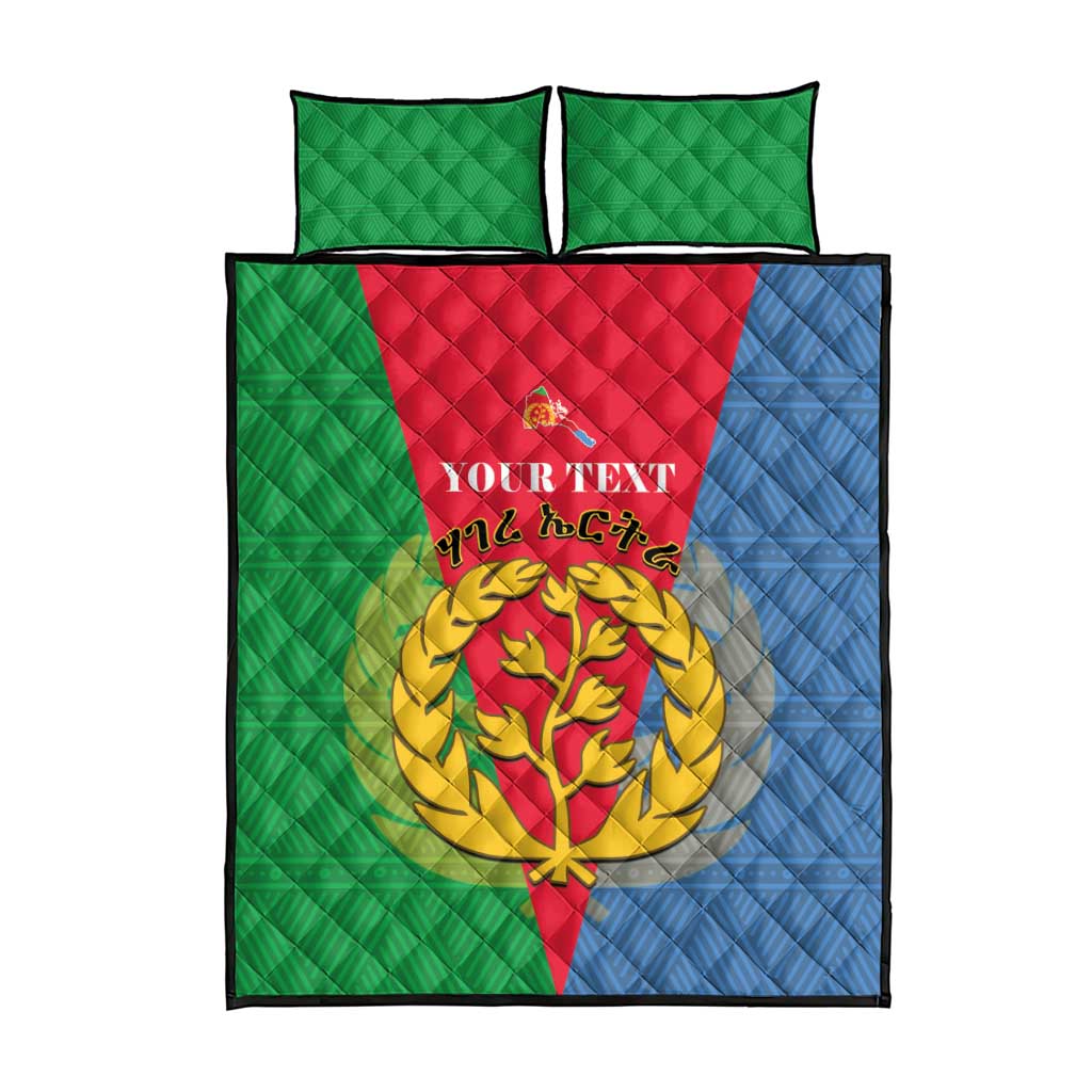 Personalised Eritrea Quilt Bed Set Eritrean Map Mix African Pattern Simple Style