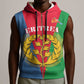 Personalised Eritrea Sleeveless Zip Hoodie Eritrean Map Mix African Pattern Simple Style - African Pride
