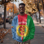 Personalised Eritrea Sweatshirt Eritrean Map Mix African Pattern Simple Style