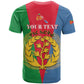 Personalised Eritrea T shirt Eritrean Map Mix African Pattern Simple Style