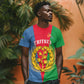 Personalised Eritrea T shirt Eritrean Map Mix African Pattern Simple Style