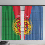 Personalised Eritrea Window Curtain Eritrean Map Mix African Pattern Simple Style