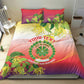 Personalized Comoros Bedding Set Coat Of Arms Mix Ylang Ylang Flower