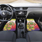 Personalized Comoros Car Mats Coat Of Arms Mix Ylang Ylang Flower