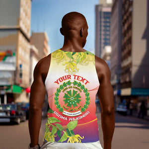 Personalized Comoros Men Tank Top Coat Of Arms Mix Ylang Ylang Flower