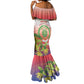 Personalized Comoros Mermaid Dress Coat Of Arms Mix Ylang Ylang Flower
